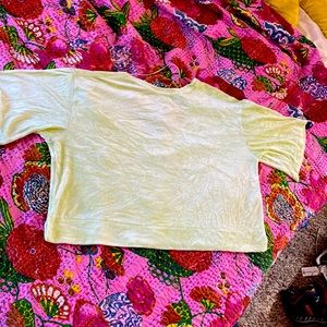 Free People We the Free Velour Crop Top XS